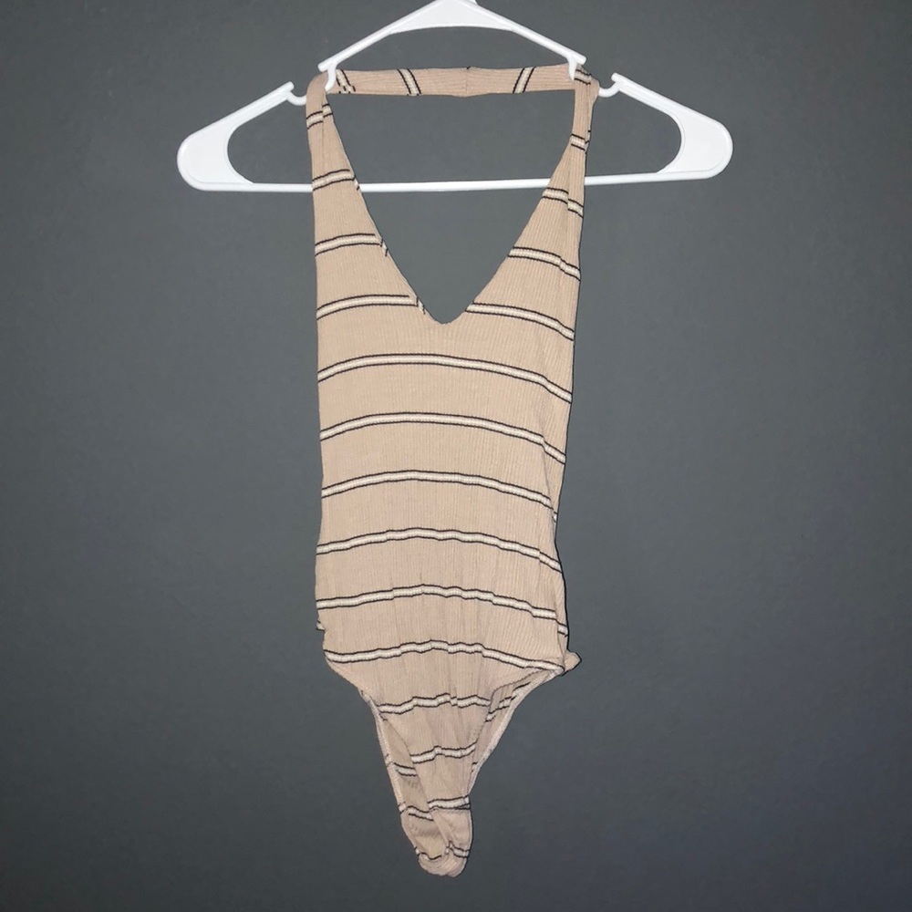 LA hearts striped bodysuit